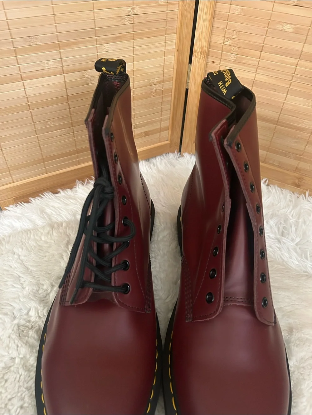 Classic Dr. Martens Doc Marten 1460 combat Boots men’s 14 cherry red smooth